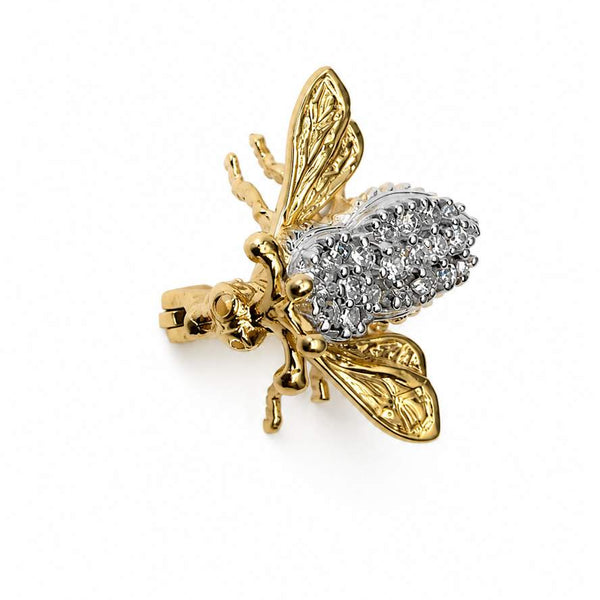 14Karat Diamond Bee Pin.