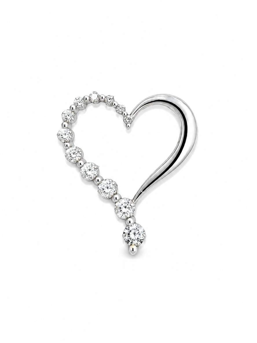 14KOpen Love Heart Diamond pendant