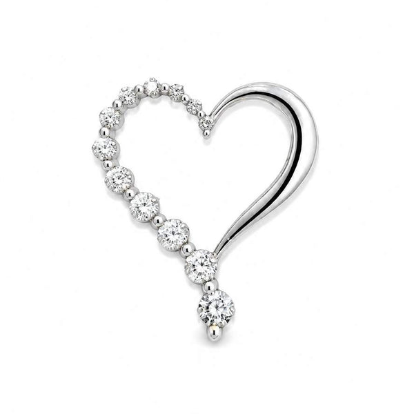 14KOpen Love Heart Diamond pendant