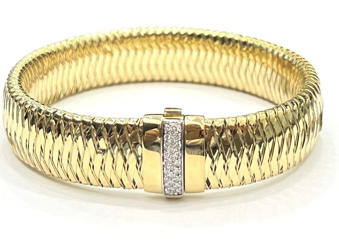 Pre-Owned Roberto Coin Silk Weave Wide Bracelet