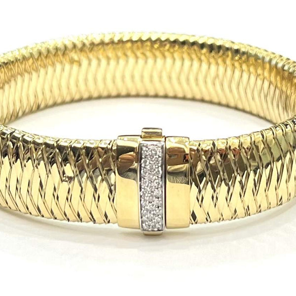 Pre-Owned Roberto Coin Silk Weave Wide Bracelet
