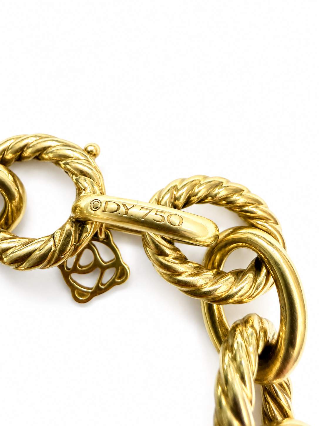 18K David Yurman Oval Cable Link 12MM Bracelet