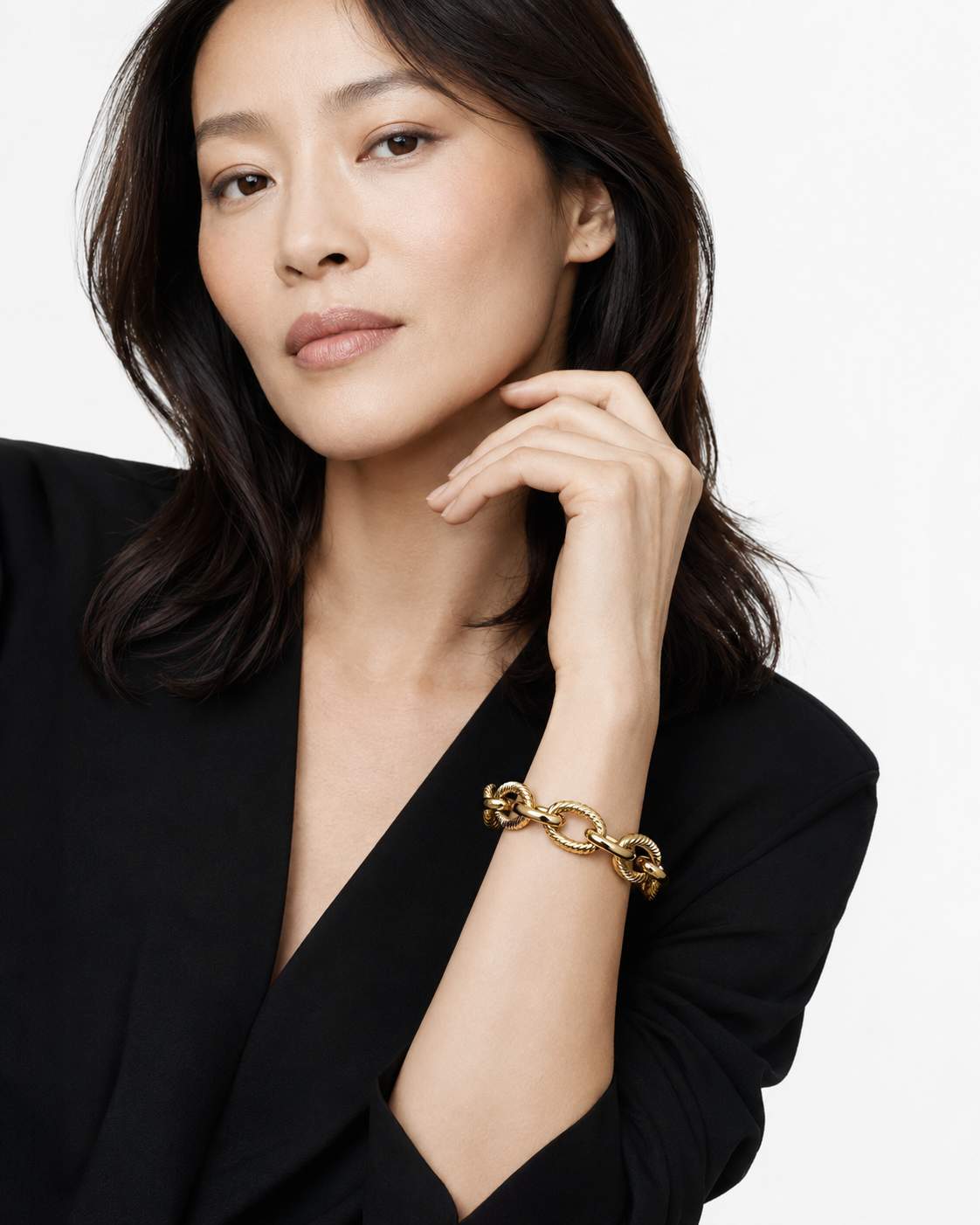 18K David Yurman Oval Cable Link 12MM Bracelet