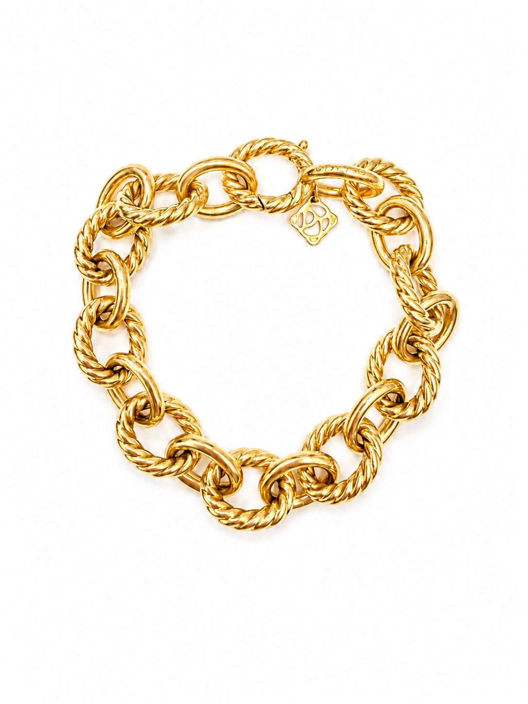 18K David Yurman Oval Cable Link 12MM Bracelet