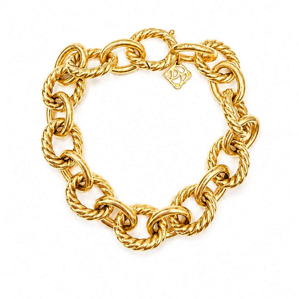 18K David Yurman Oval Cable Link 12MM Bracelet