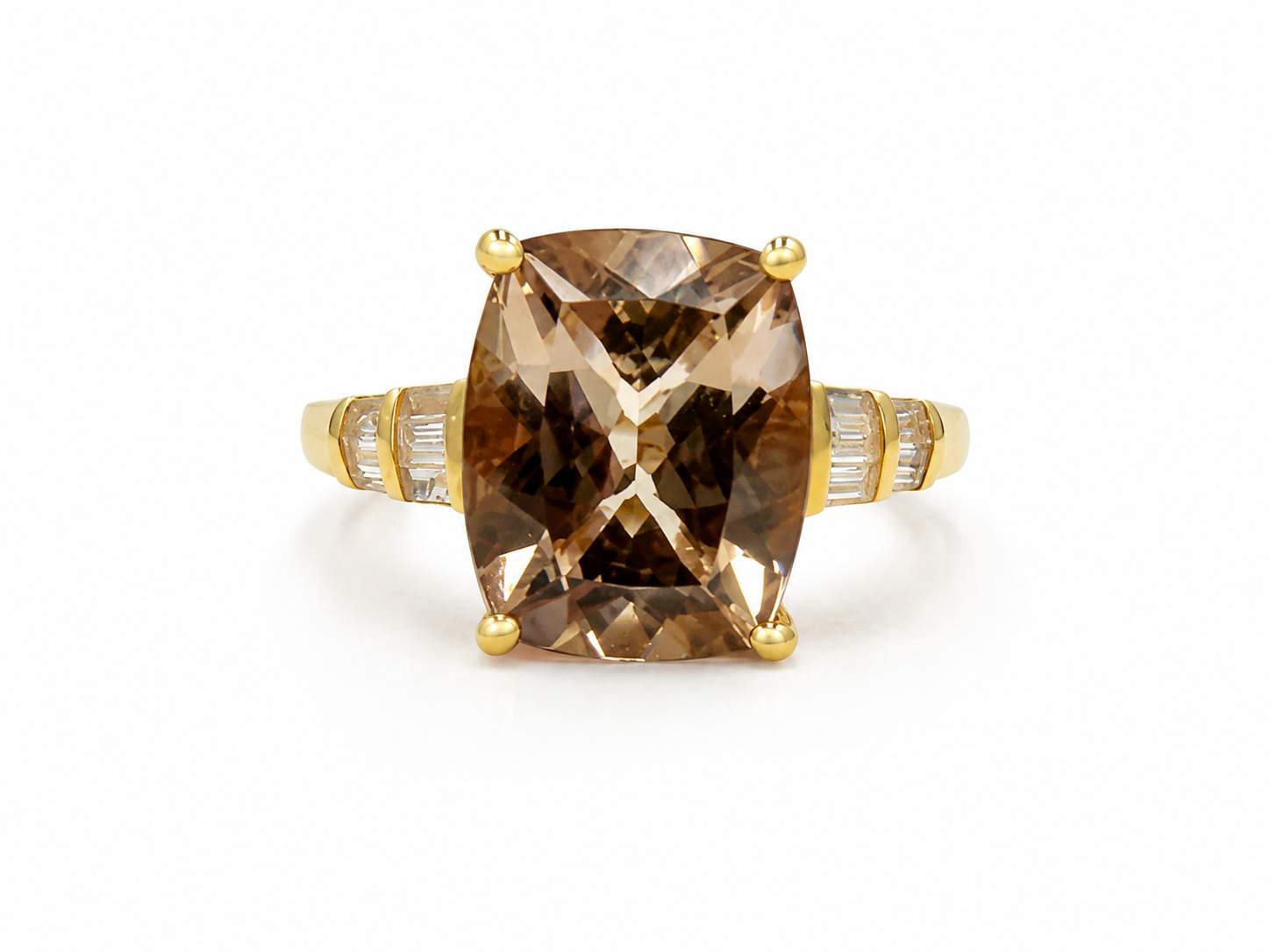 14K Morganite Diamond Ring