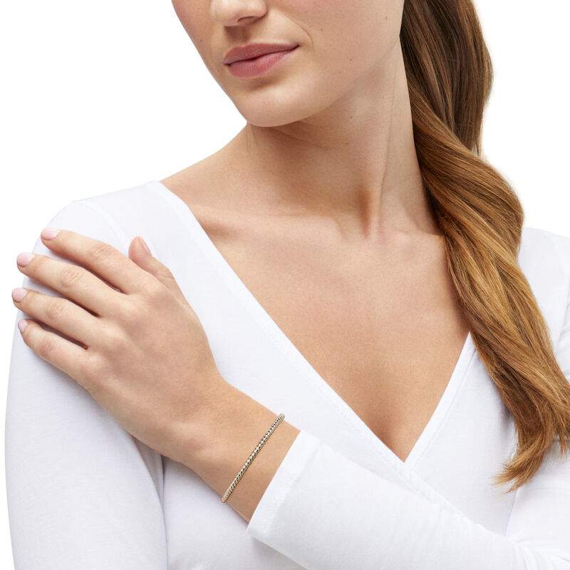 14K high-polished yellow gold bracelet