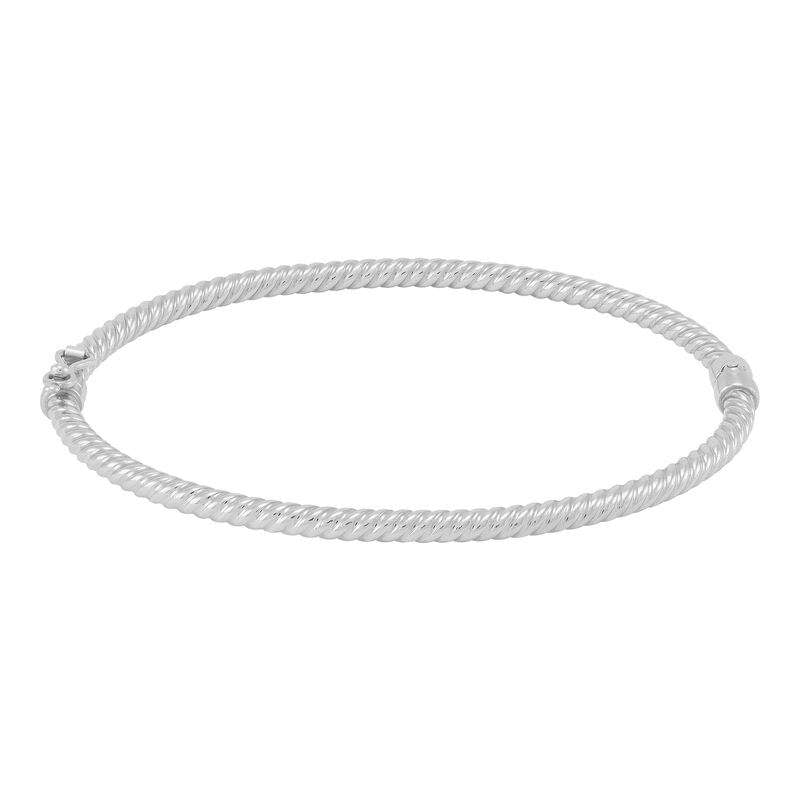 14K bangle bracelet with a twist design