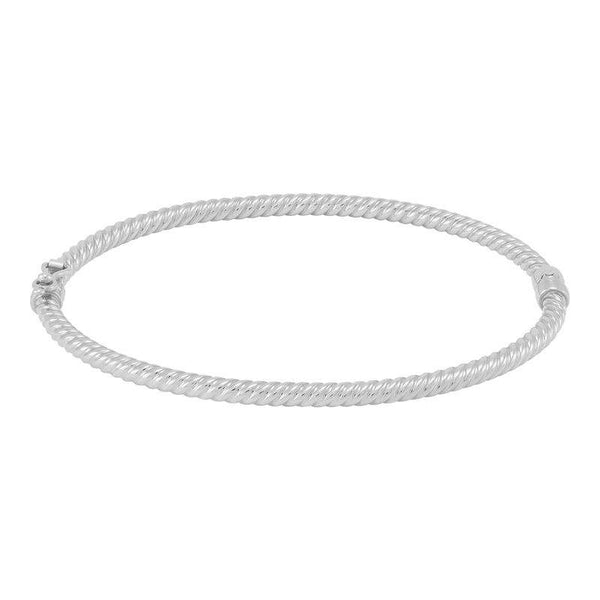 14K bangle bracelet with a twist design