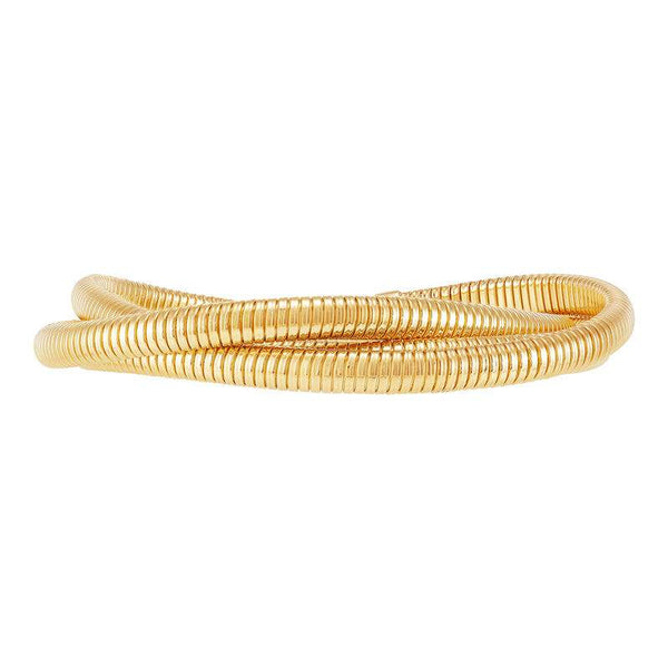 14K yellow gold triple- strand intertwined Tubogas bracelet