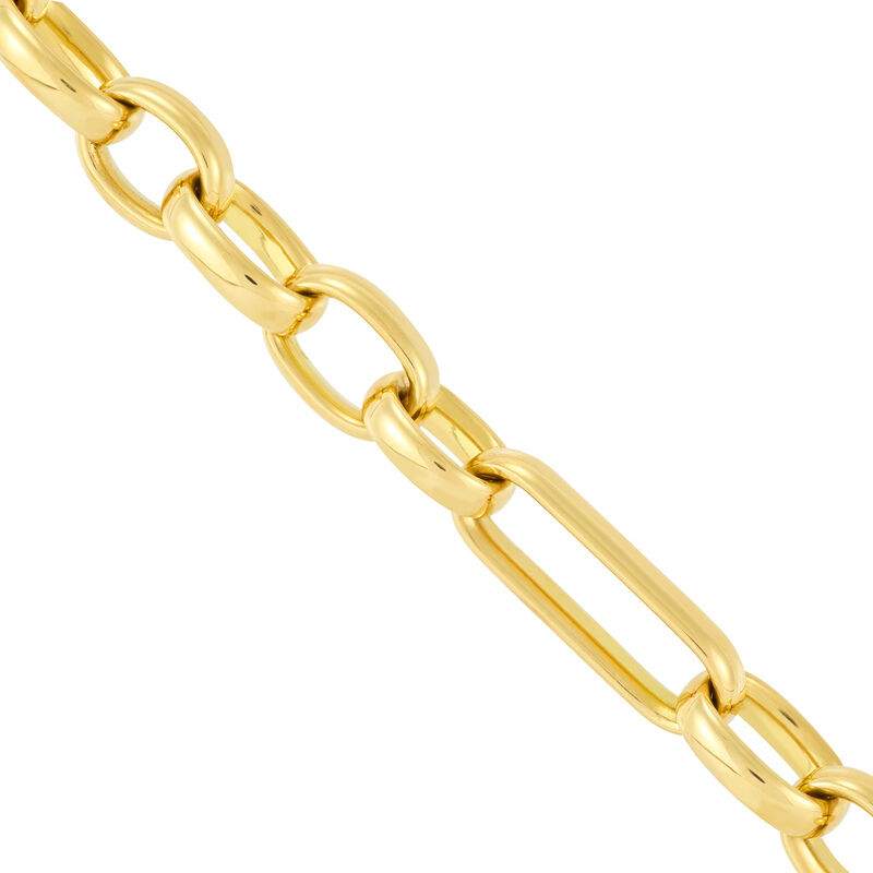 14K high-polished yellow gold bracelet