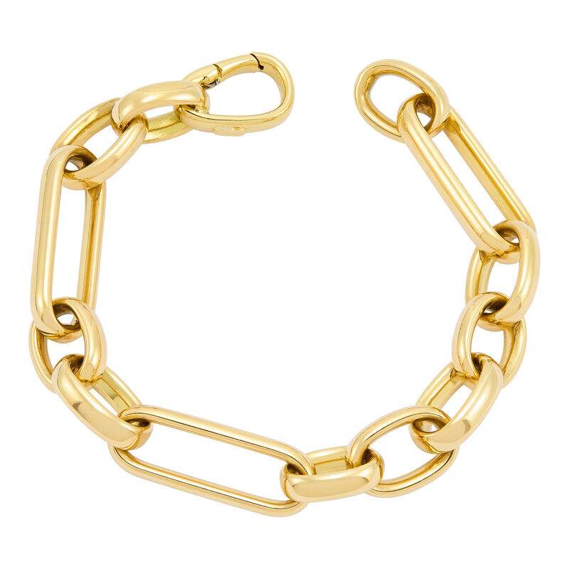 14K high-polished yellow gold bracelet