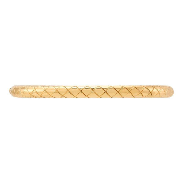 14K high-polished yellow gold bangle bracelet