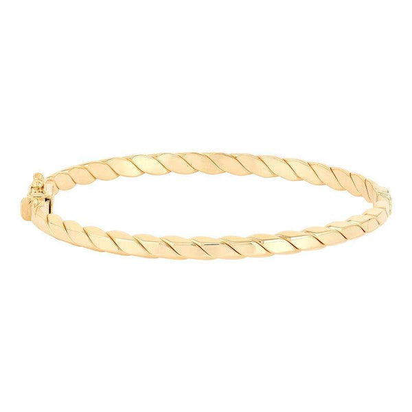 14K high-polished yellow gold bracelet