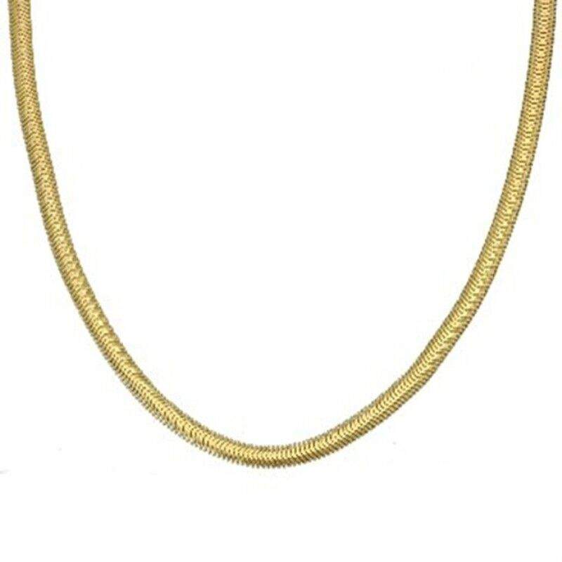 14K solid snake chain necklace