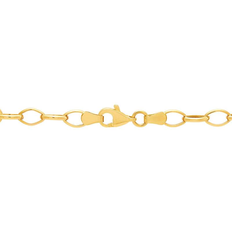14K yellow gold lariat necklace