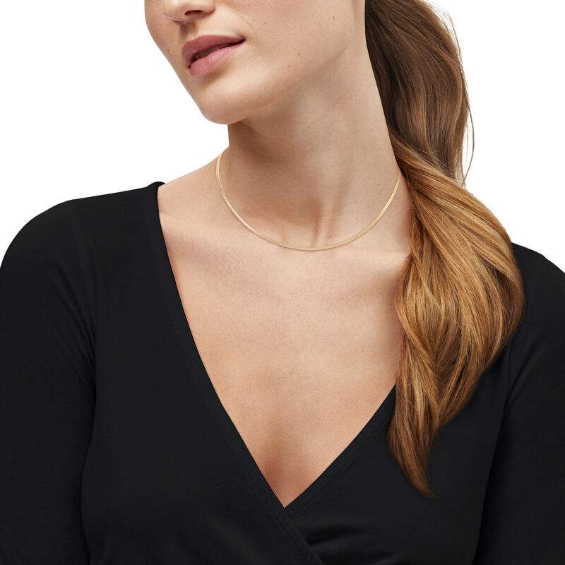 14K gold snake chain necklace