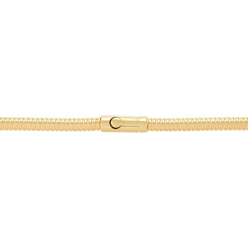 14K gold 5mm tubogas Diamond necklace