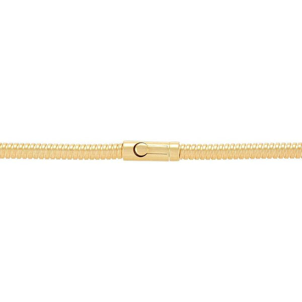 14K gold 5mm tubogas Diamond necklace