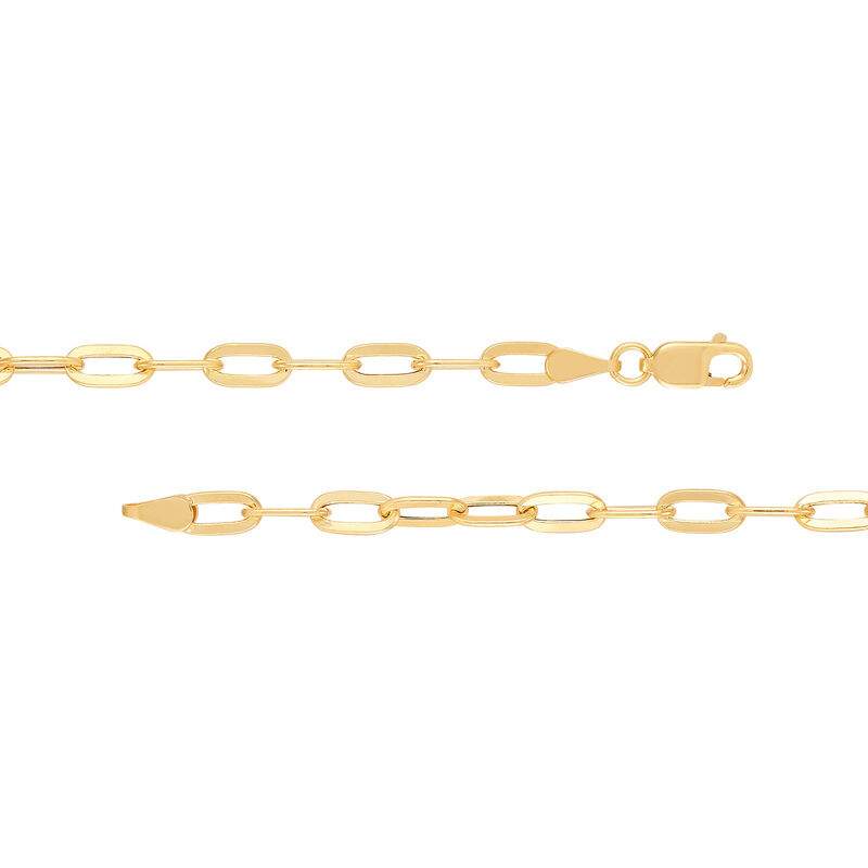 14K flat paperclip link chain