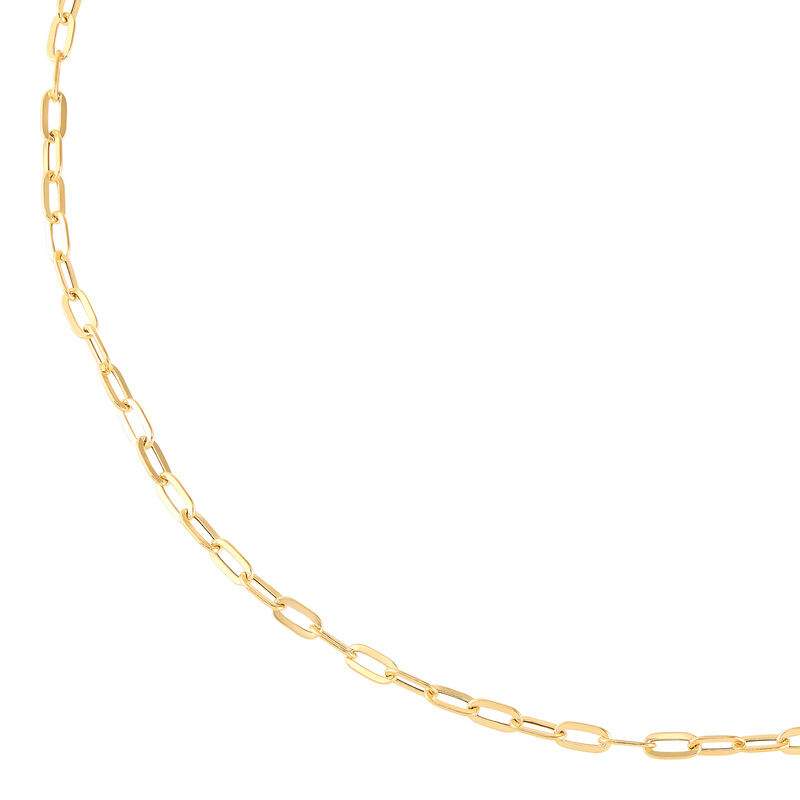 14K flat paperclip link chain