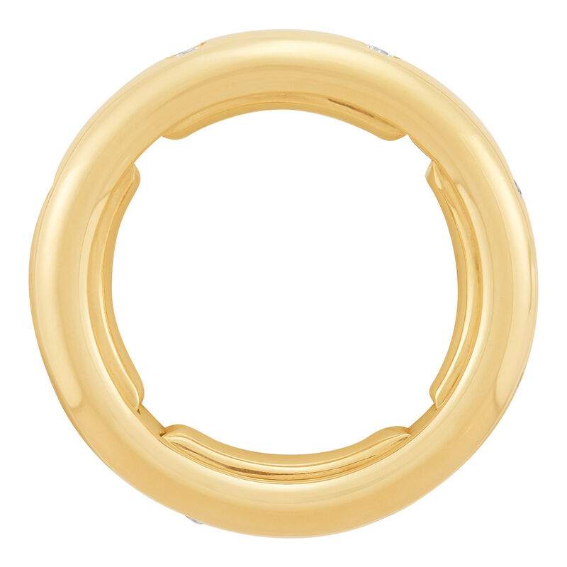 14K yellow gold 3mm band with Diamonds