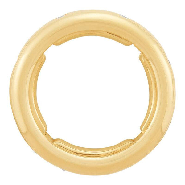 14K yellow gold 3mm band with Diamonds