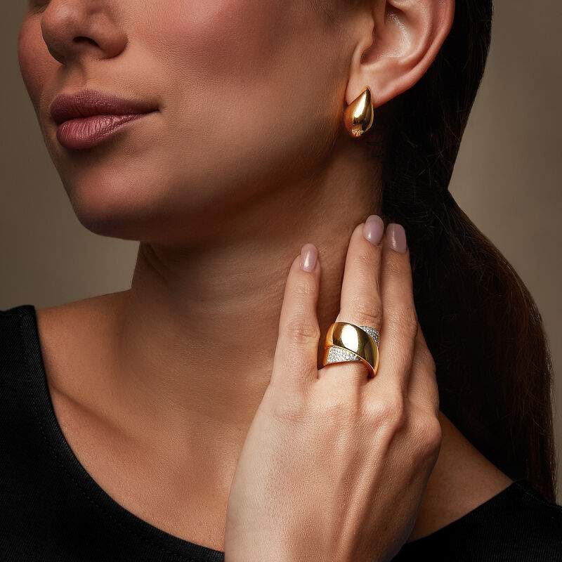 14Kdiamond crisscross ring