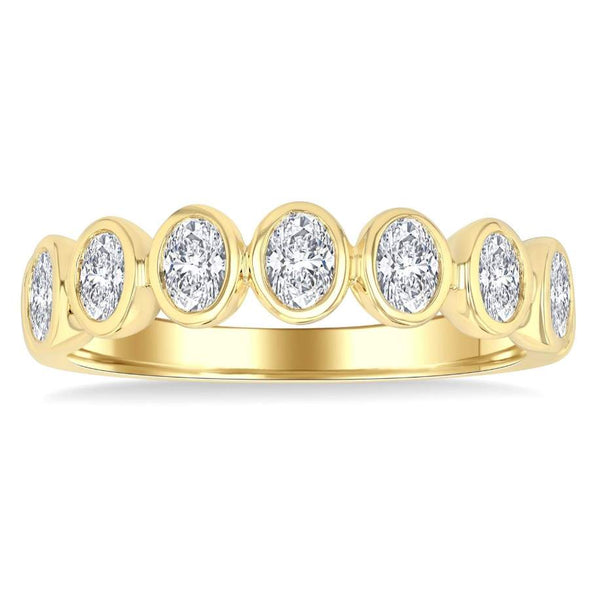 7 Stone Oval Shape Band