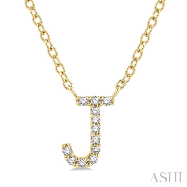 14K "J" initial pendant