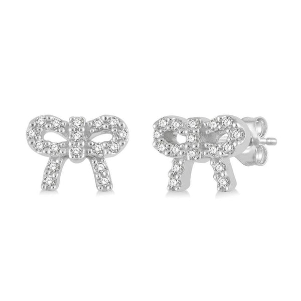 Bow Petite Diamond Fashion Earrings
