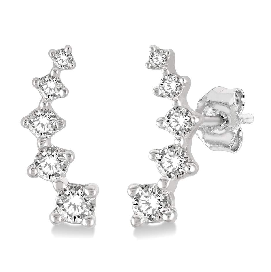 Petite Diamond Fashion Ear Climbers
