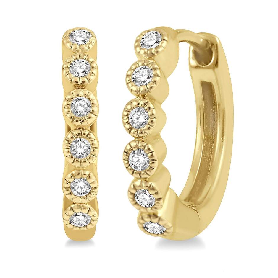 Petite Diamond Huggie Fashion Earrings