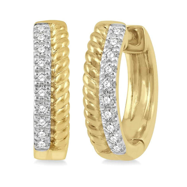 Rope Petite Diamond Huggie Fashion Earrings