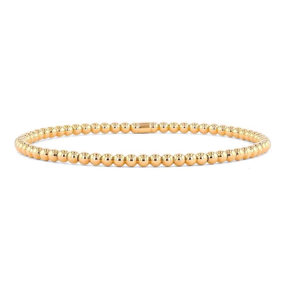 Couture Gold Bead Stretch Bracelet