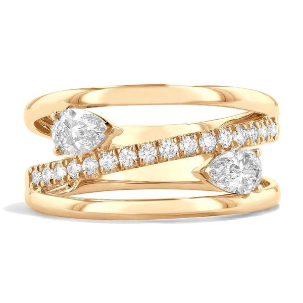 Couture Paradox Pear Bypass Ring