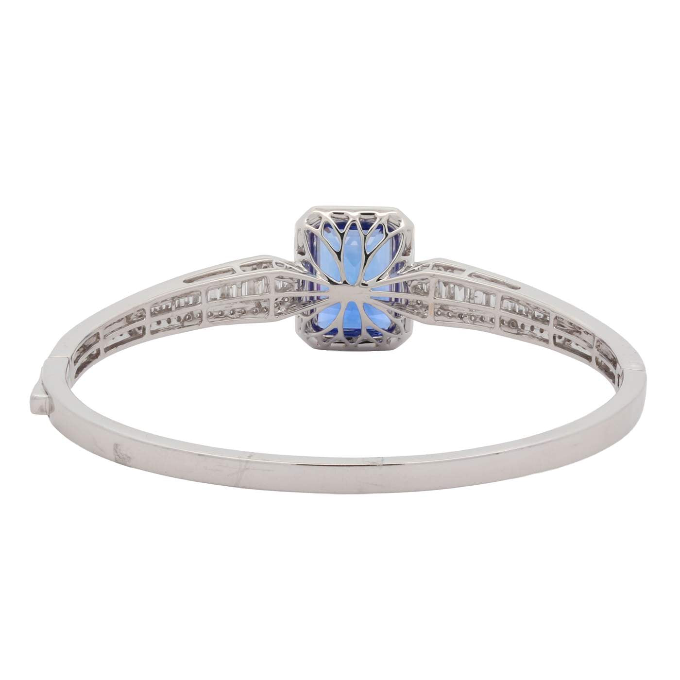 14K Tanzanite Diamond Bangle Bracelet
