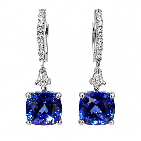 18K Tanzanite Diamond Earrings