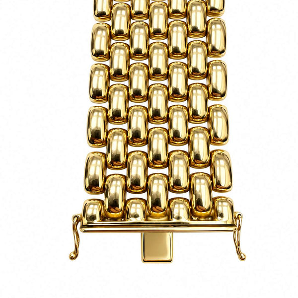 14K Wide Panther link Bracelet