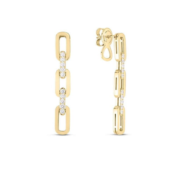 Roberto Coin Navarra Three Link Dangle Earrings