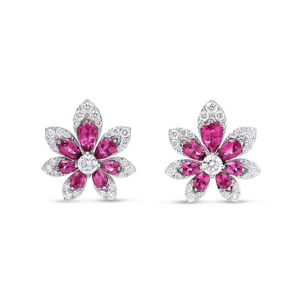 Roberto Coin Tiare Flower Stud Earrings