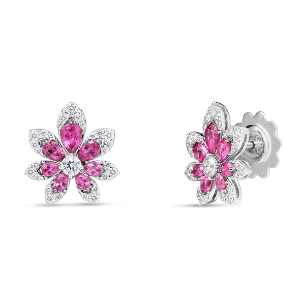 Roberto Coin Tiare Flower Stud Earrings