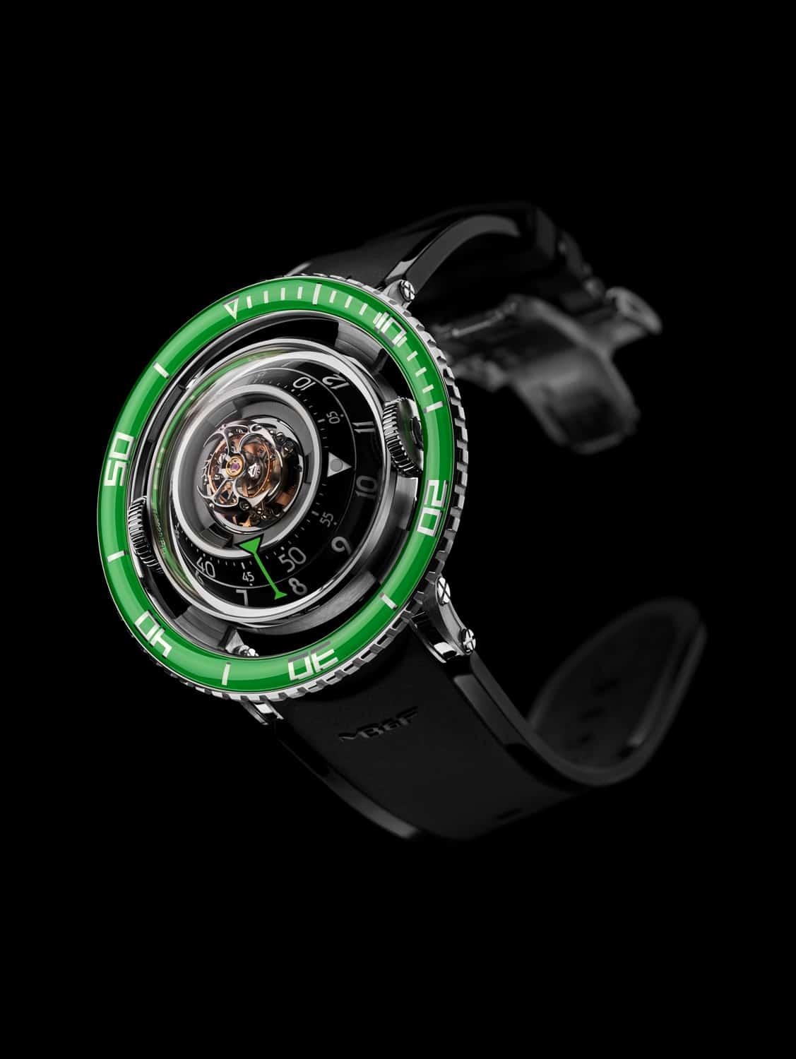 MB&F Horological Machine N°7 Aquapod TI- Green/Titanium | Provident Jewelry