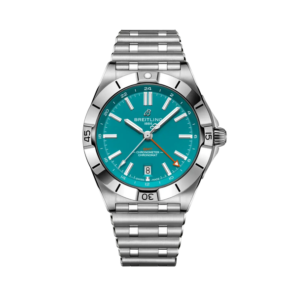Chronomat Automatic GMT 40 NFL Miami Dolphins Edition- Stainless Steel (Available for Pre-Order) - Provident Jewelry