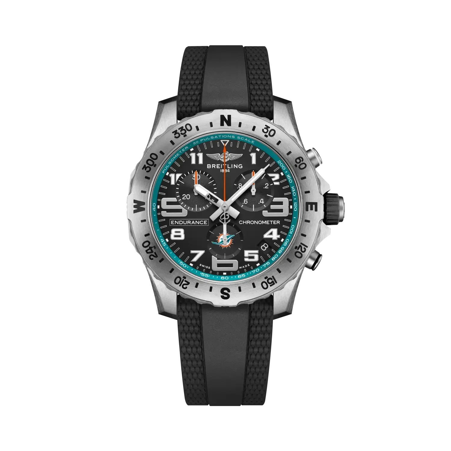 Professional Endurance Pro 44 NFL Miami Dolphins Edition- Titanium/ Black - Provident Jewelry