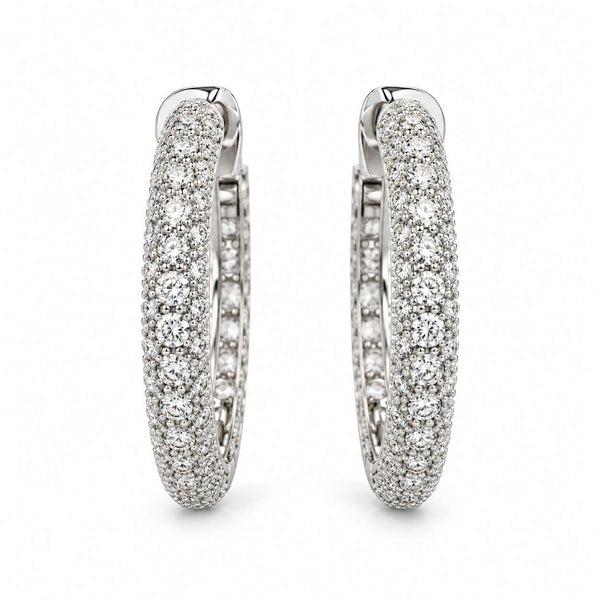 Diamond Hoop Earrings