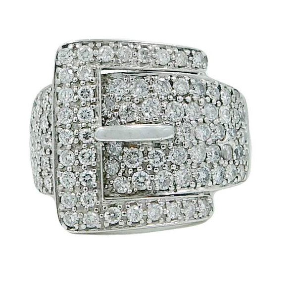 Buckle Shape Diamond Ring Provident Jewelery