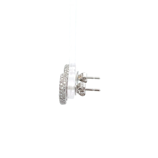 Diamond Disc Earrings