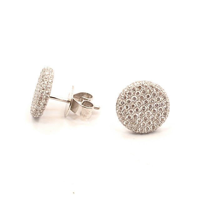 Diamond Disc Earrings