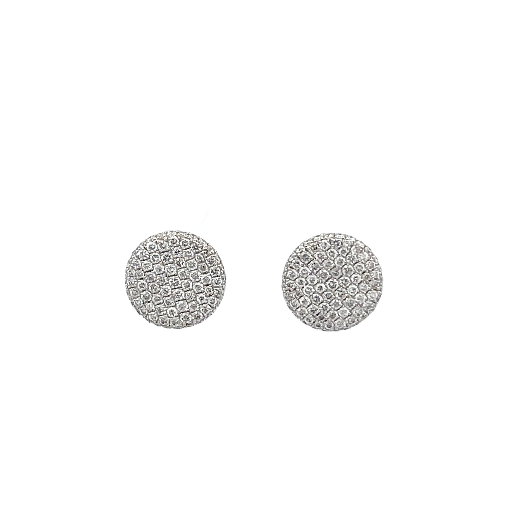 Diamond Disc Earrings